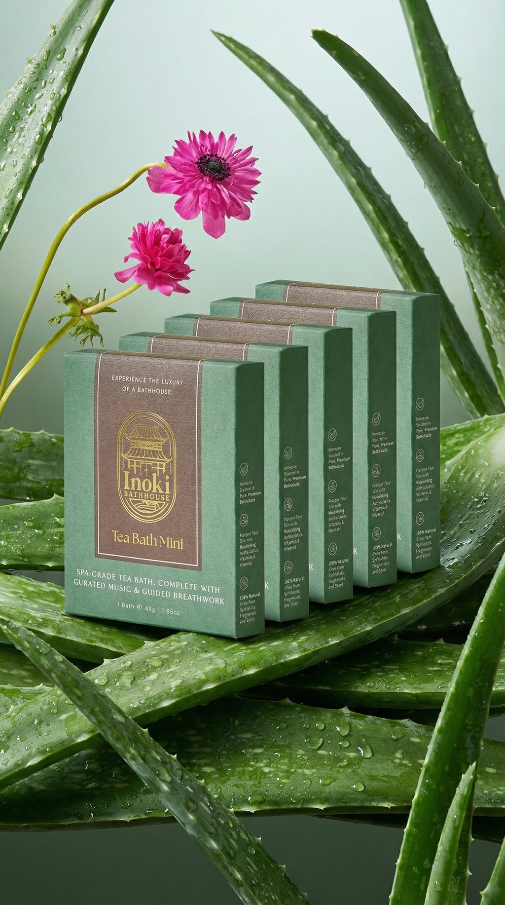 AI product shot of Tea Bath Discovery Set