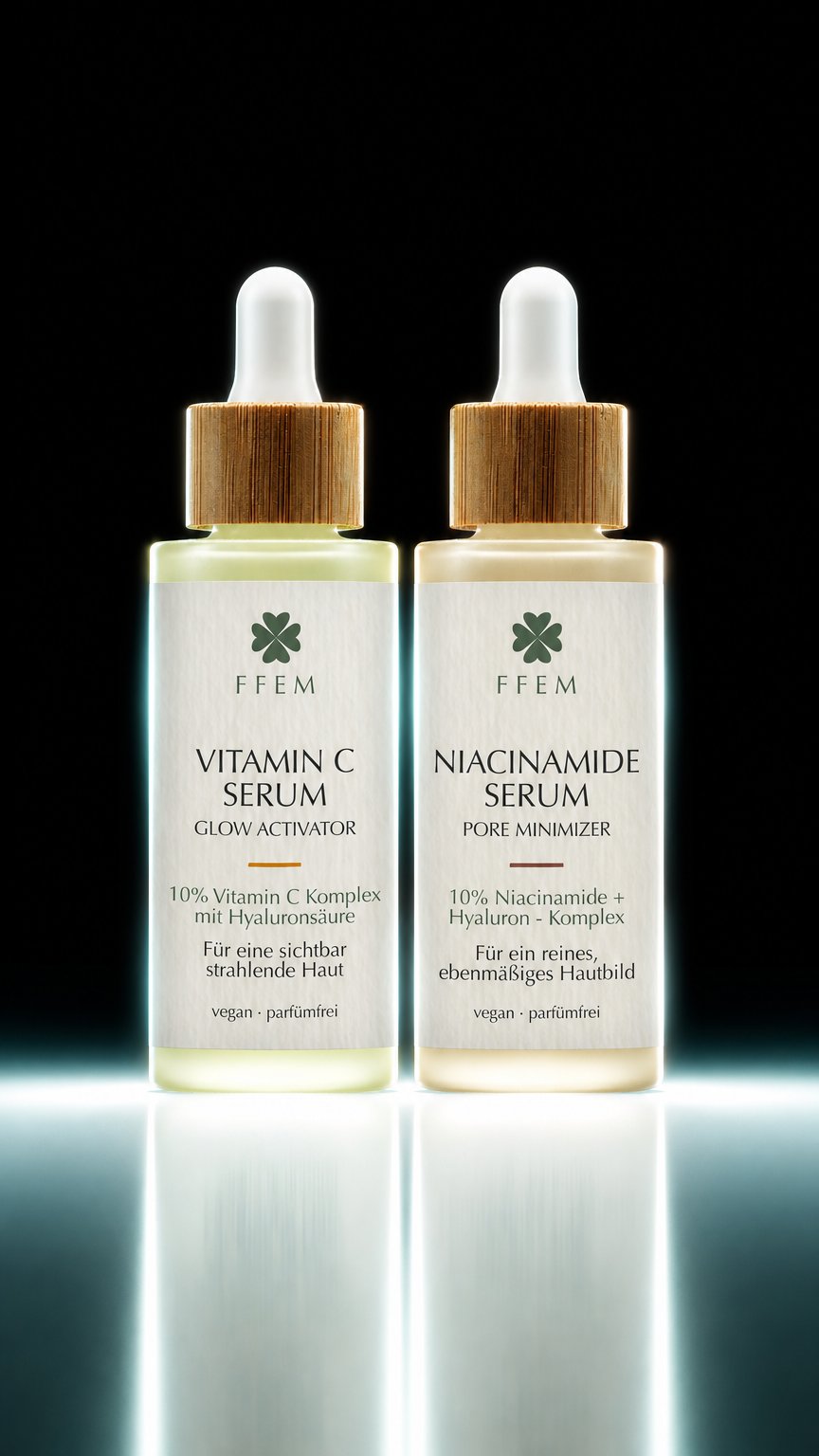 AI product shot of Glow & Beauty Set · Für mehr Ausstrahlung & gleichmäßigen Teint