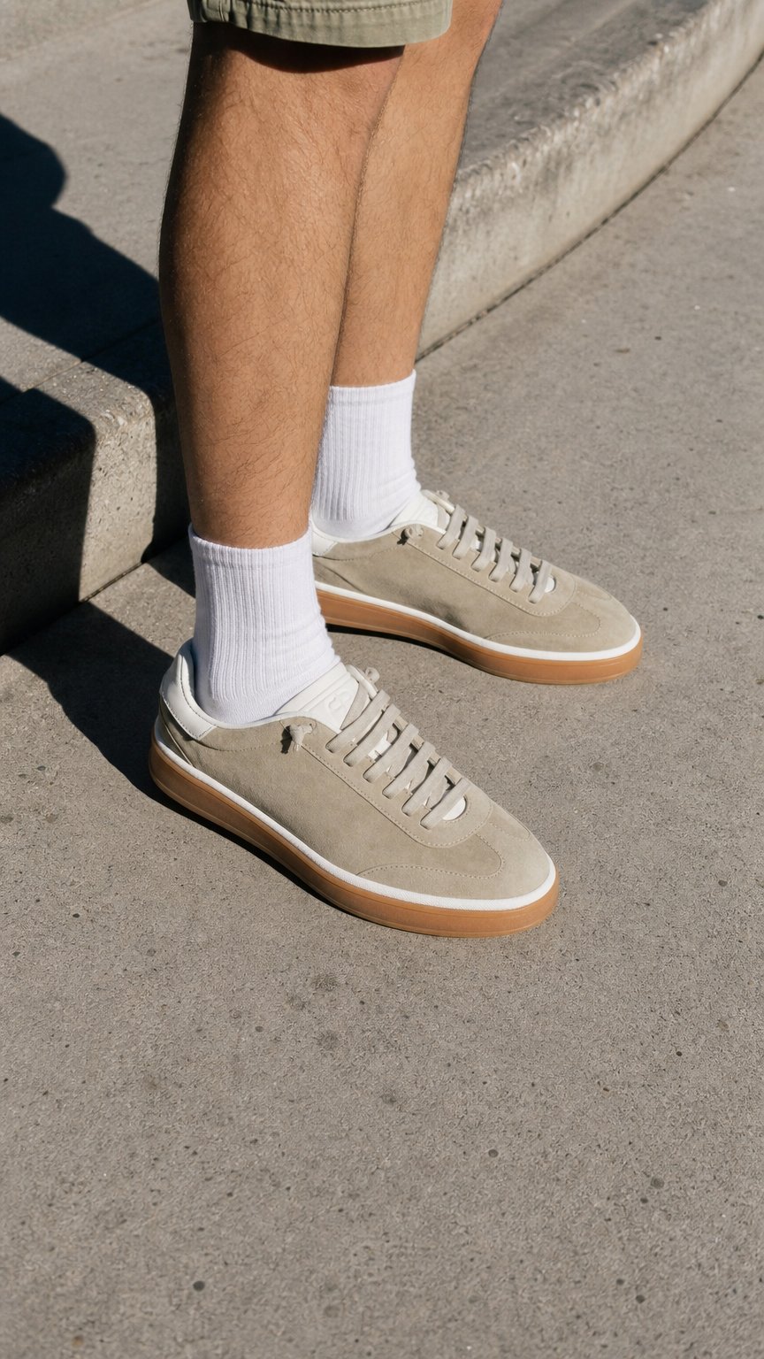AI product shot of PS - D5345 Sneaker Tennis Walk REVERSE Beige