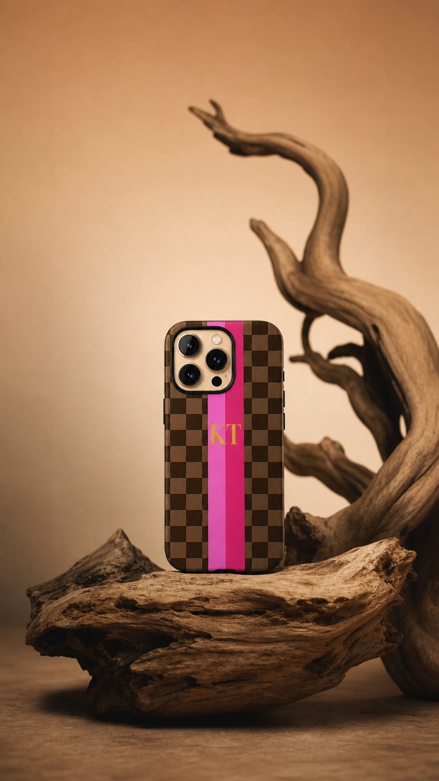 AI product shot of Personalized Initial Phone Case