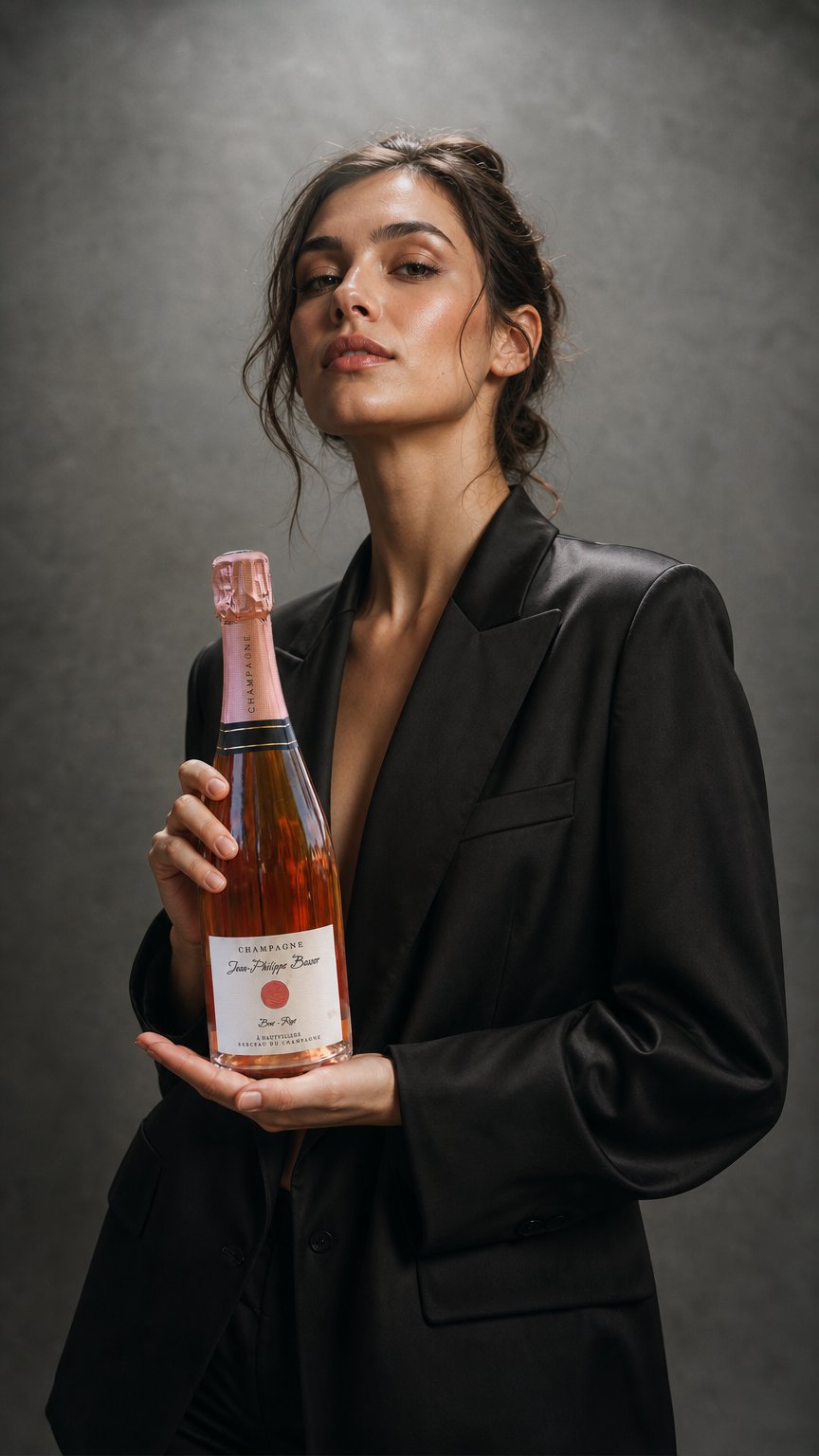 AI product shot of Brut Rosé
