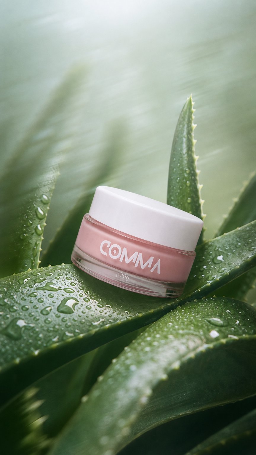AI product shot of COMMA Body Massage Cream