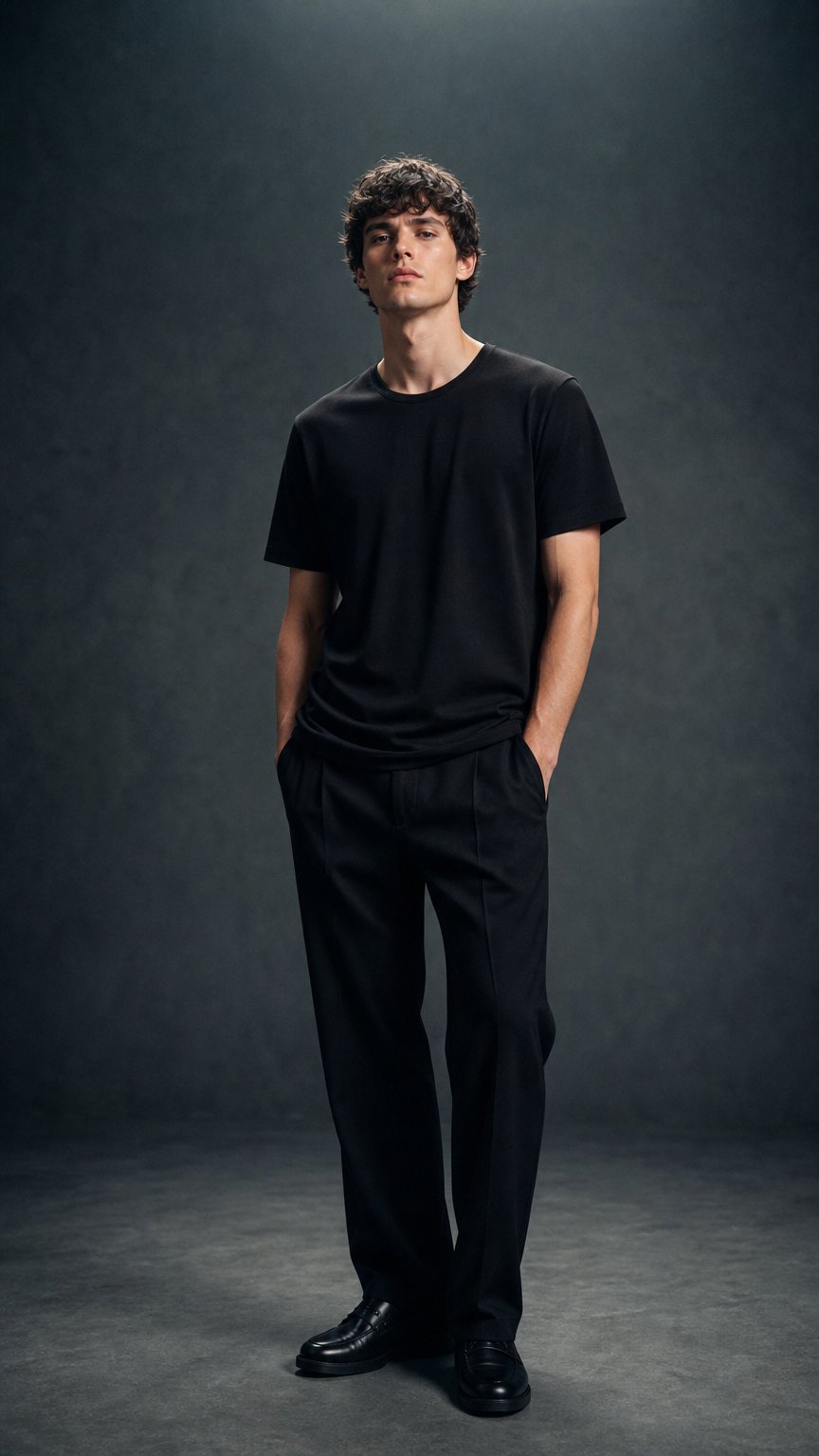AI product shot of STRONG PACK TEE SHORT (BLACK)