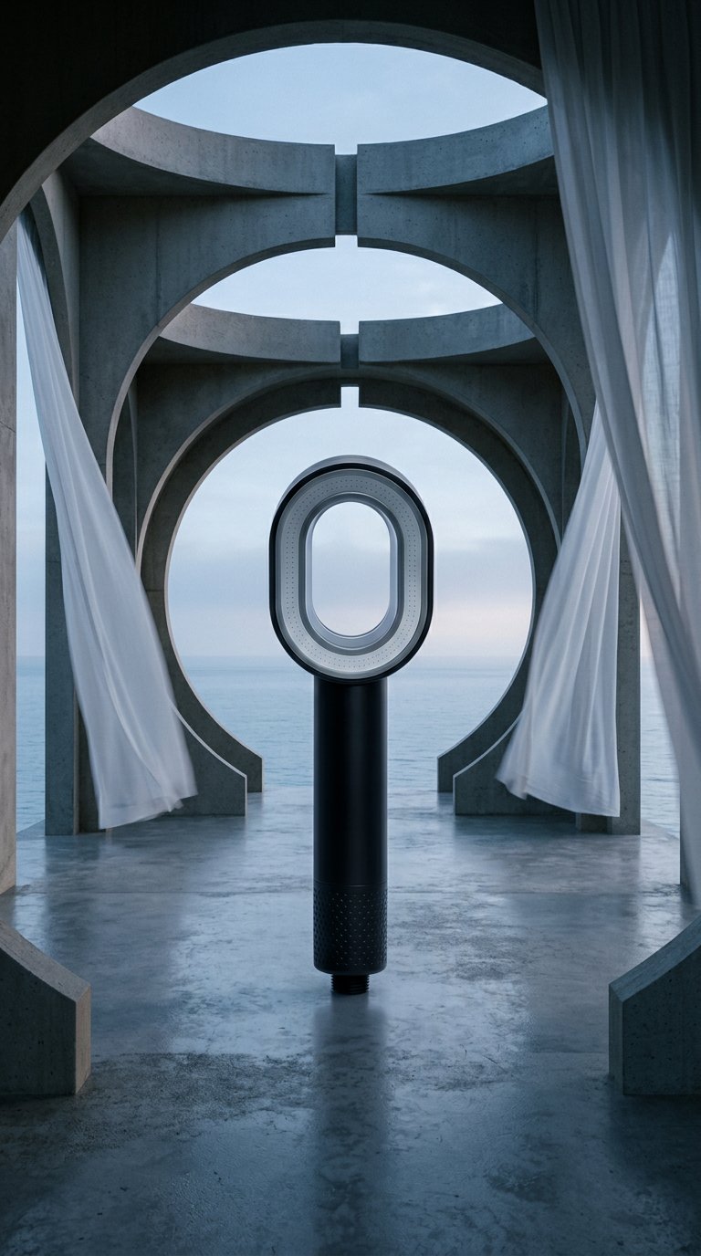 AI product shot of HEYKURL Filtered Showerhead