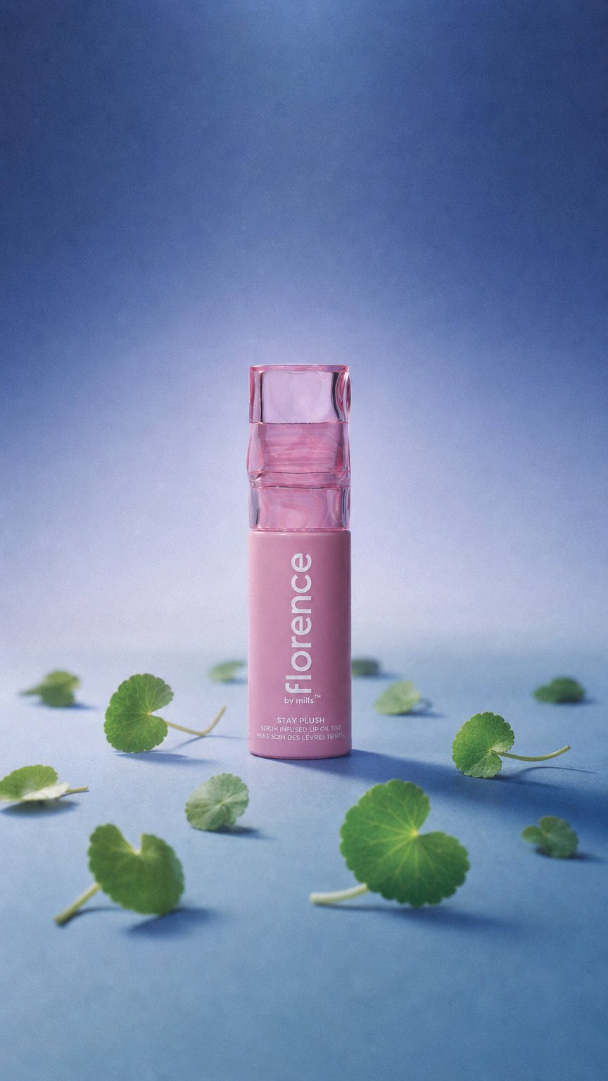 AI product shot of Stay Plush Serum Infused Lip Oil Tint