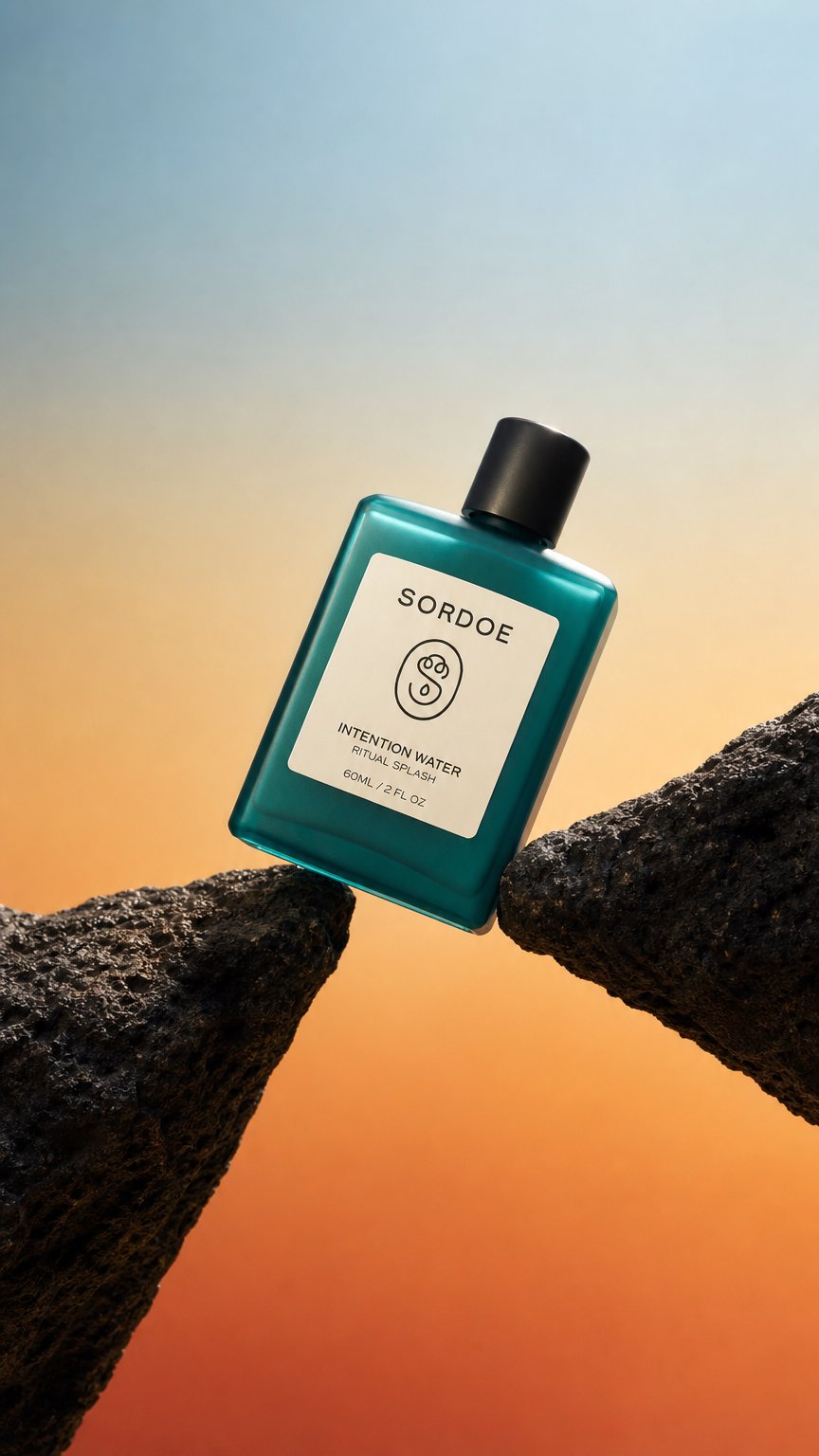 AI product shot of Sordoe Intention Water