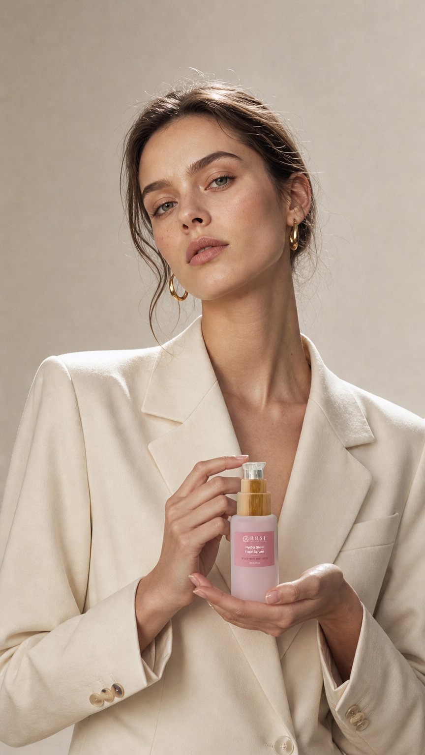 AI product shot of סרום לחות וזוהר | Hydra Glow Face Serum