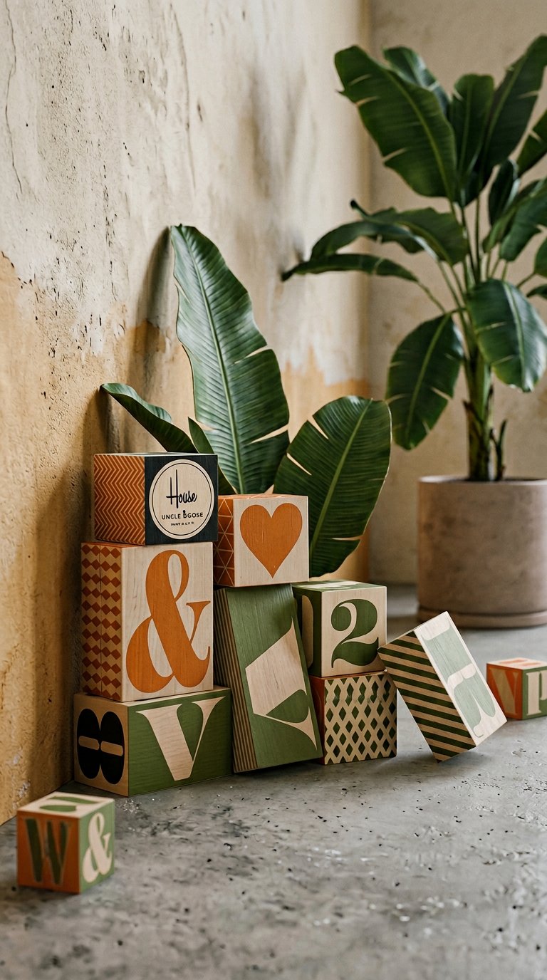AI product shot of Uncle Goose Wooden Blocks