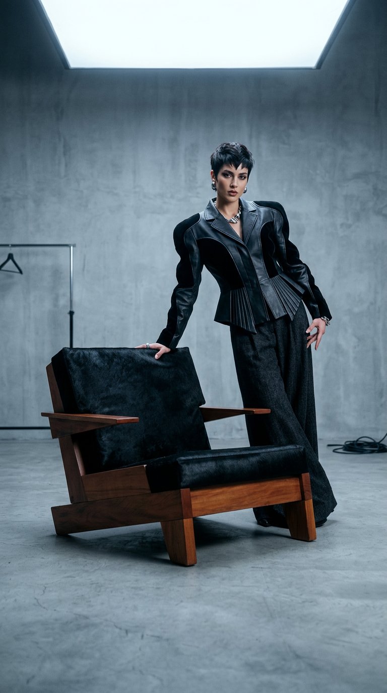 AI product shot of CJ1 Lounge Armchair