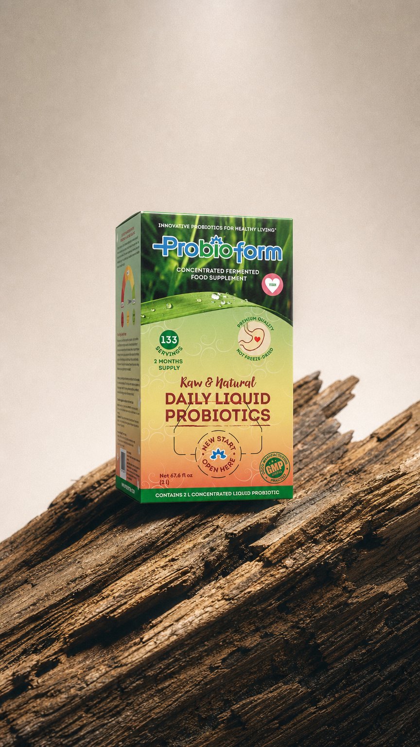 AI product shot of Probioform liquid probiotics