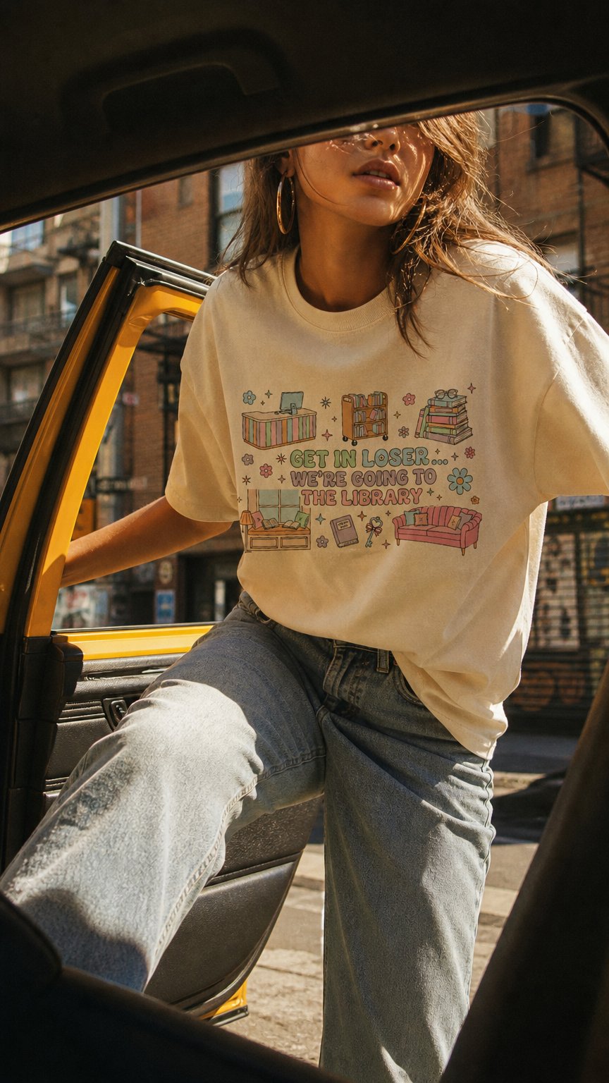 AI product shot of Going to the Bookstore Graphic Shirt