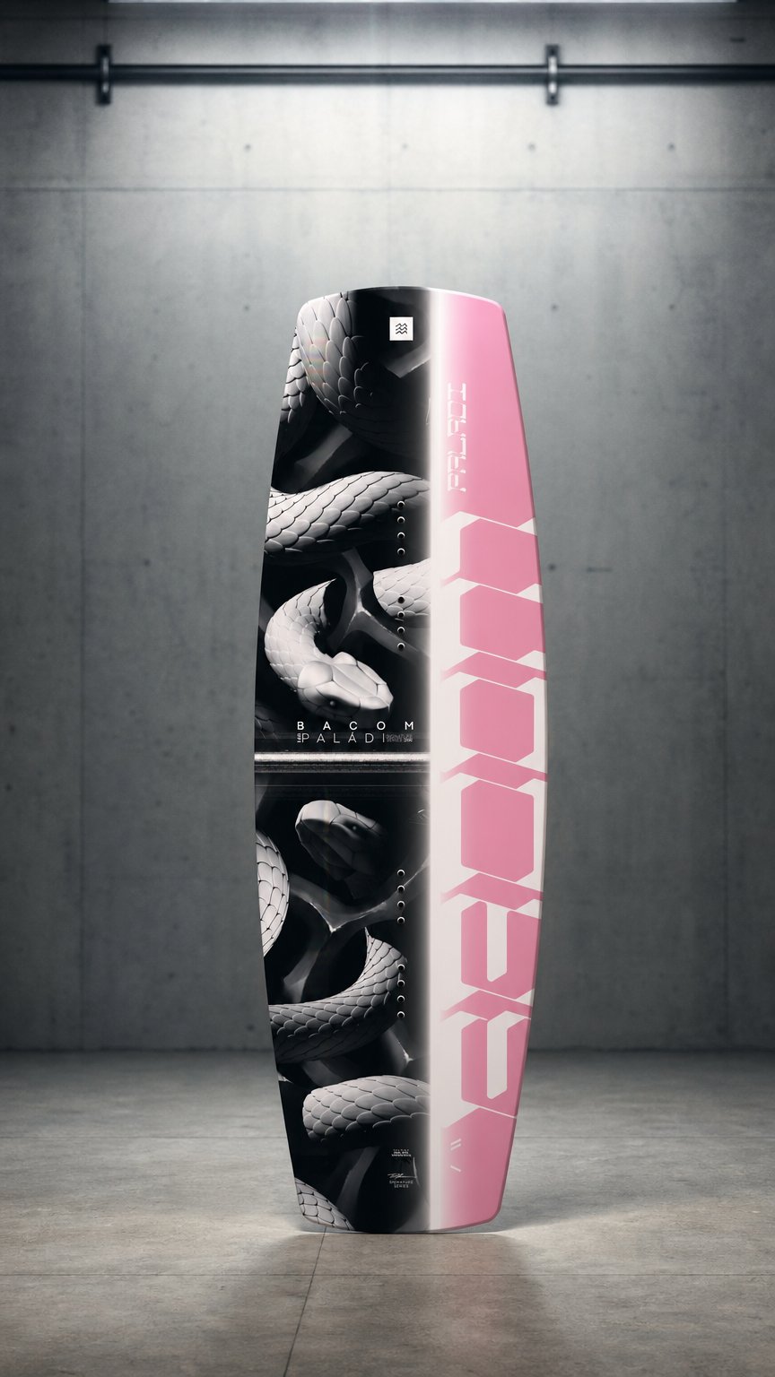 AI product shot of 2026 Paladi Pink Wakeboard
