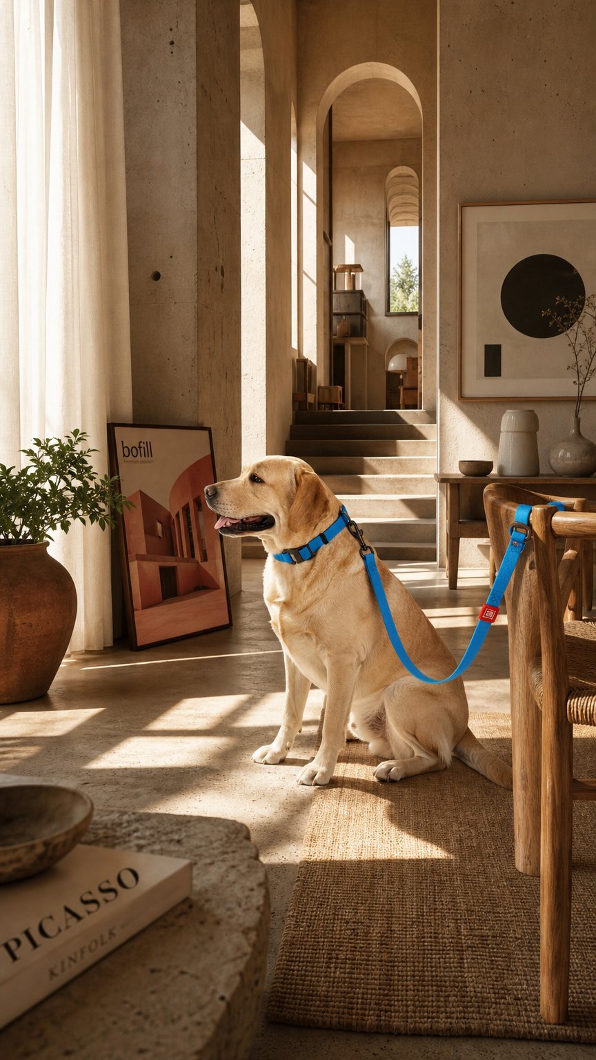 AI product shot of WAUDOG Waterproof Dog Leash - Blue