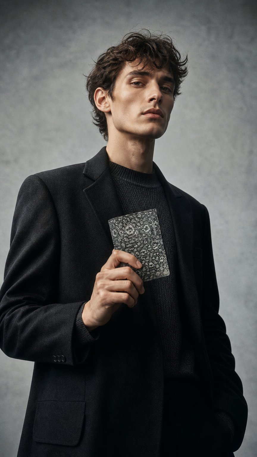 AI product shot of Lizard Leather Bid-fold Card Holder