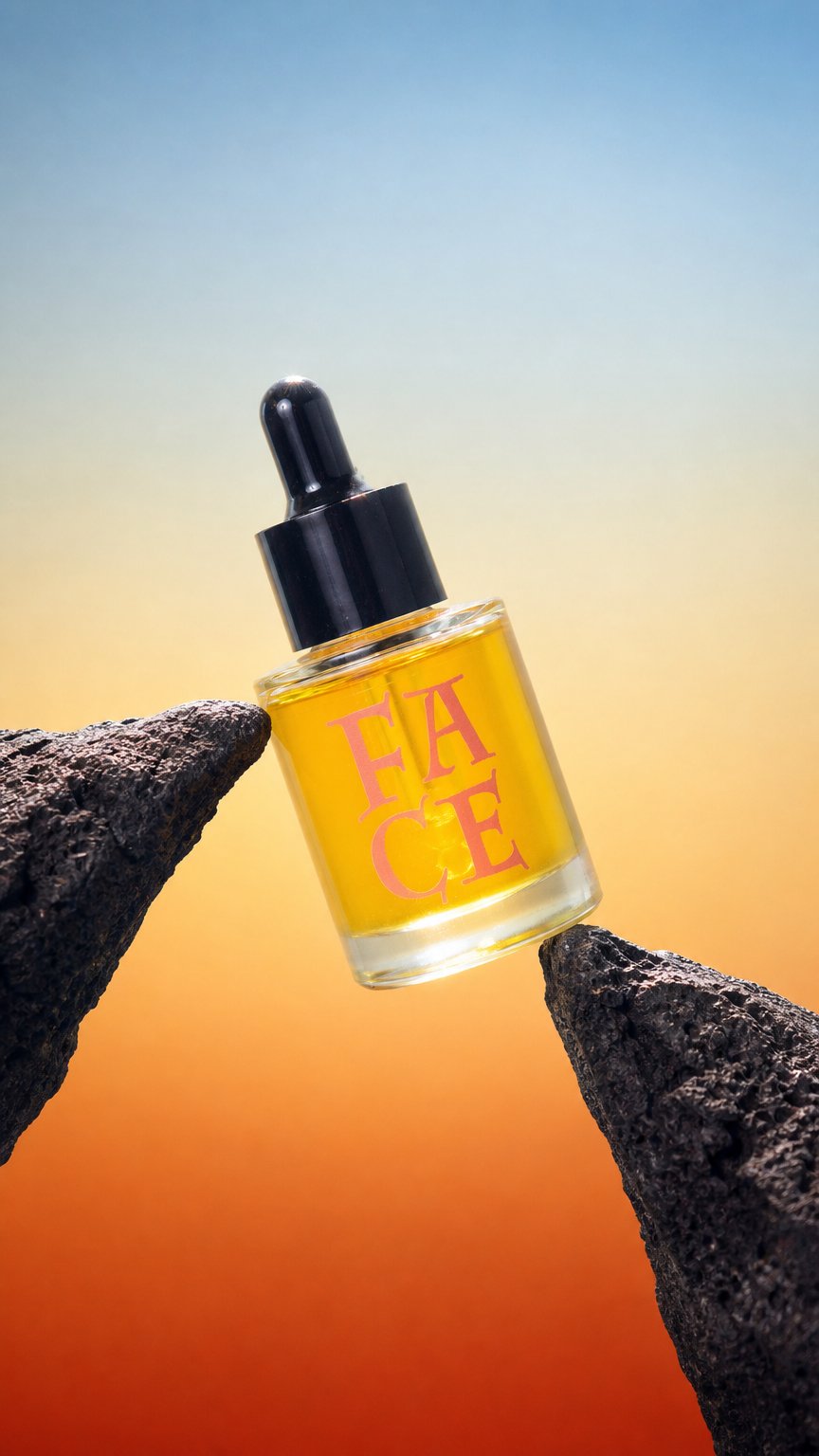 AI product shot of Aceite esencial para el rostro