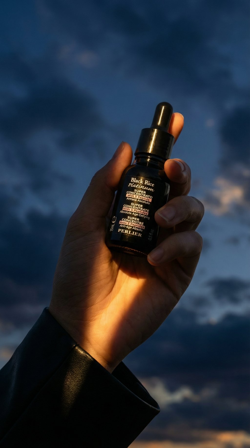 AI product shot of Black Rice Multi-Peptide Concentrate