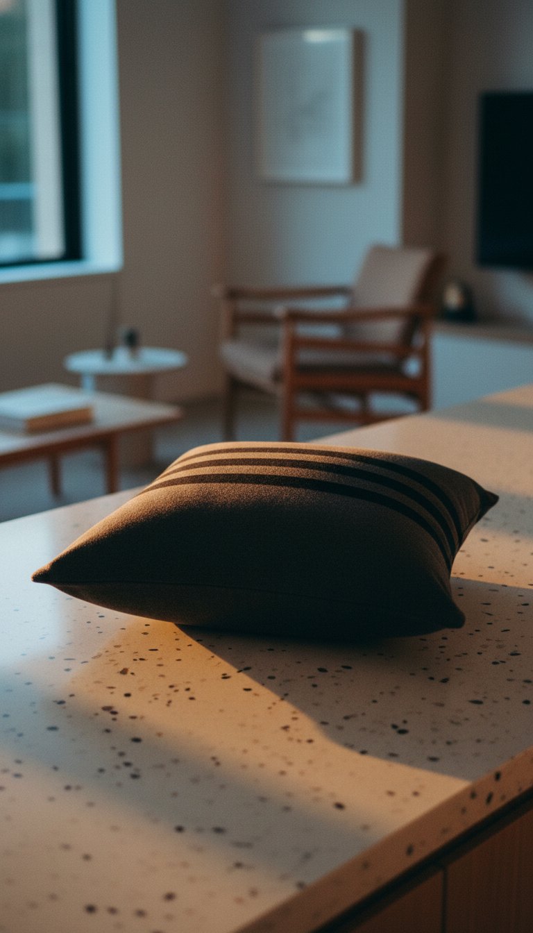 AI product shot of Brackley Cushion Cover Coal and Black