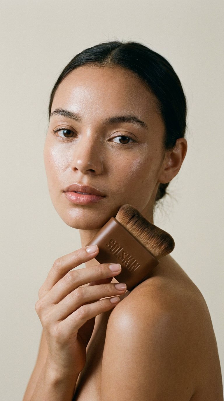 AI product shot of Sculpt & Glow Tanning Brush