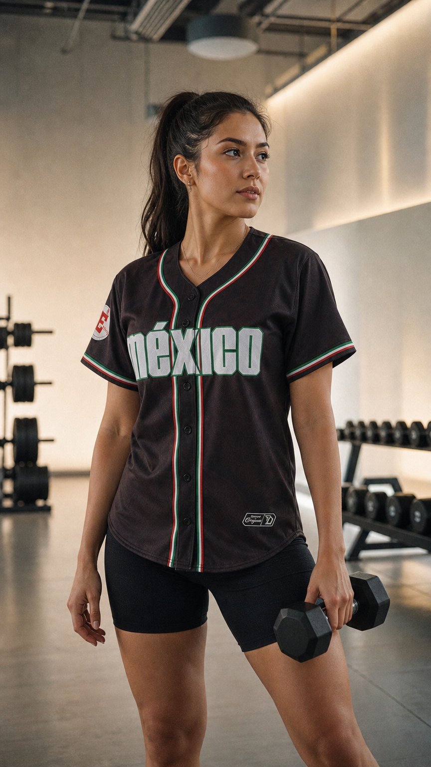 AI product shot of Burgundy Mexico Jersey