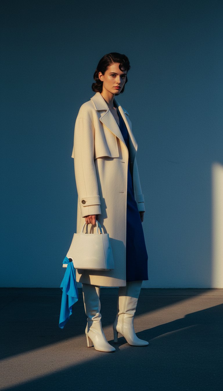 AI product shot of Off White Leather Bag