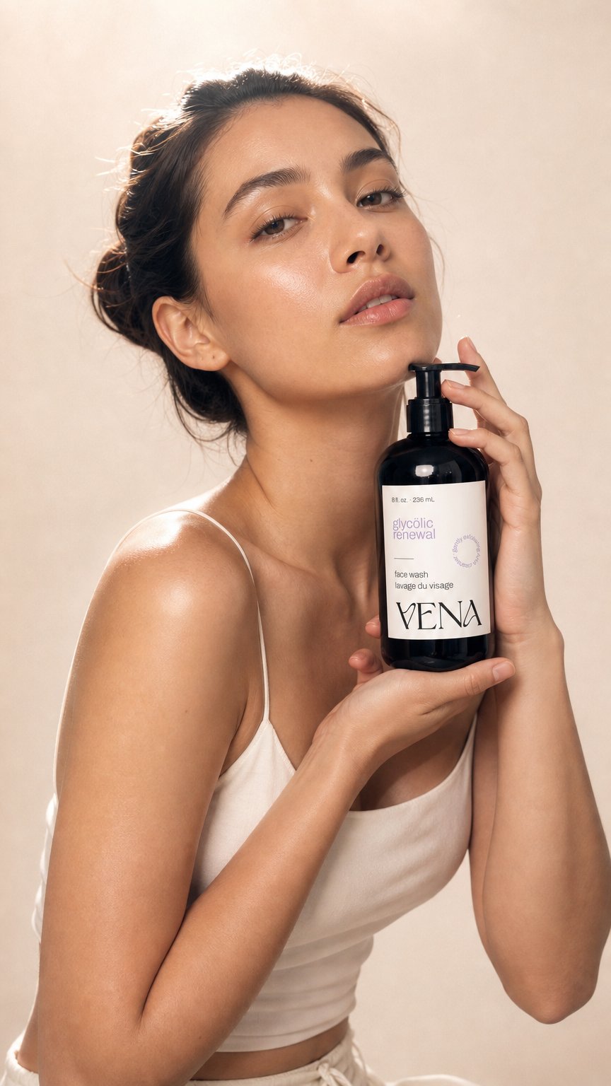 AI product shot of Glycolic Renewal Face Cleanser