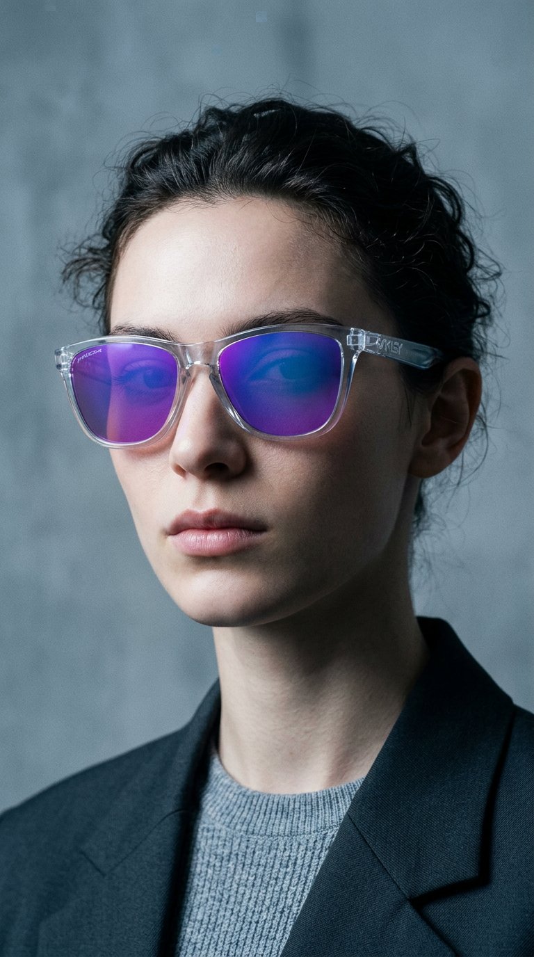AI product shot of OAKLEY FROGSKINS PRIZM VIOLET SUNGLASSES OO9013