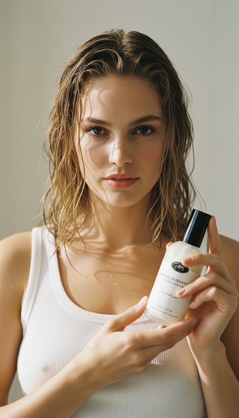 AI product shot of Neroli Aurantium Facial Lotion