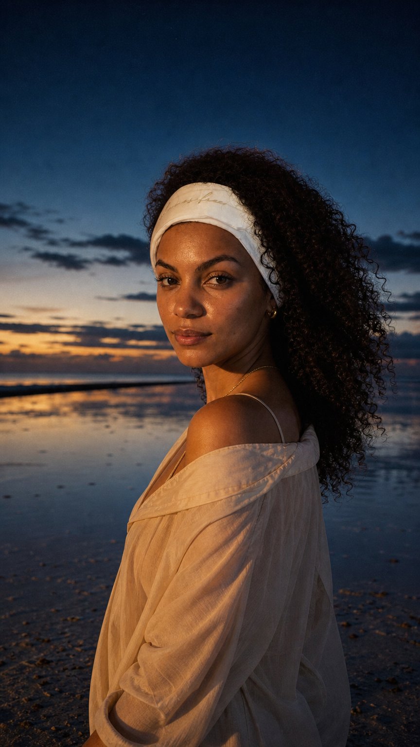 AI product shot of Cloud Nine Luxury Silk Headband
