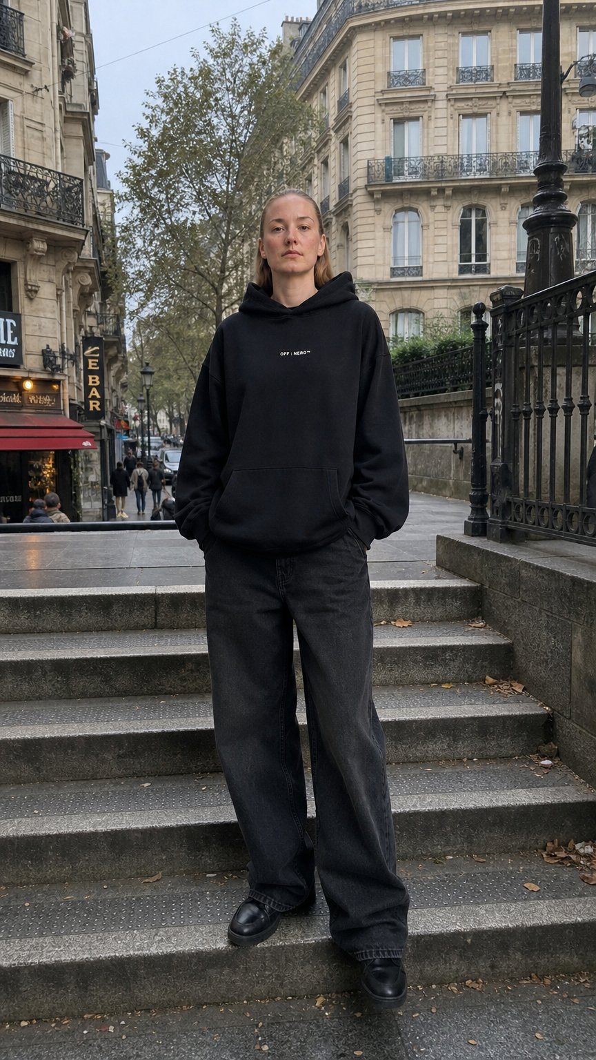 AI product shot of OFF:NERD™ Crop Hoodie