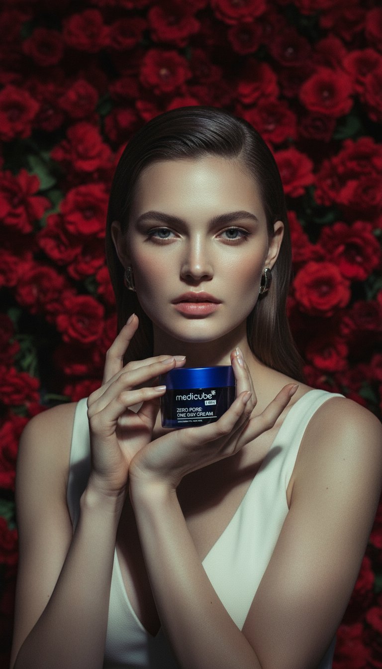 AI product shot of medicube Zero Pore One Day Cream 50ml