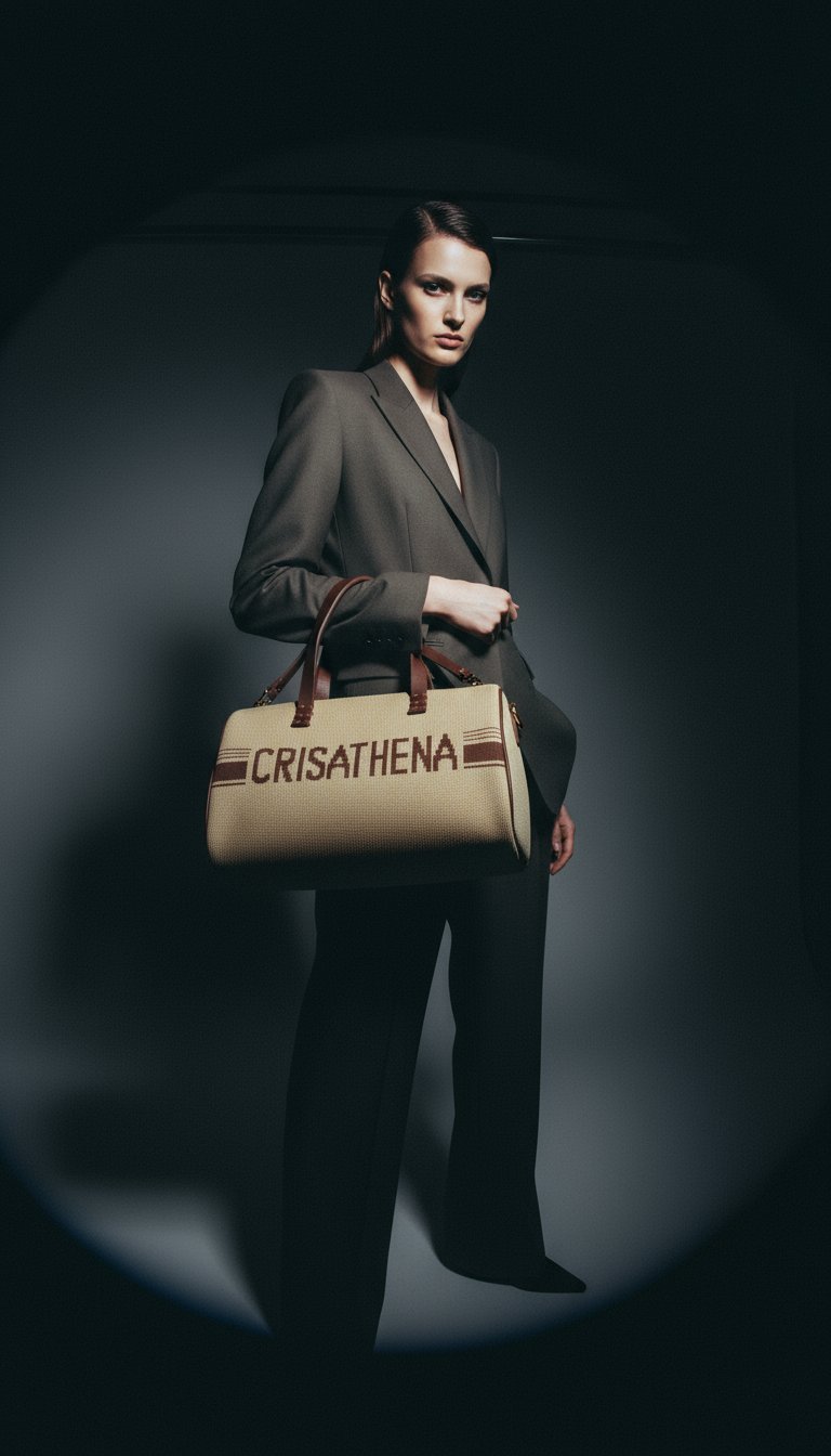 AI product shot of Crisathena Boston Crossbody Bag for Women in Camel