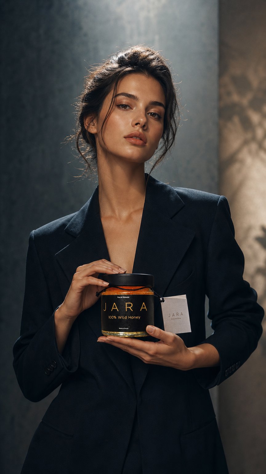 AI product shot of Jara Honey Classic 350g