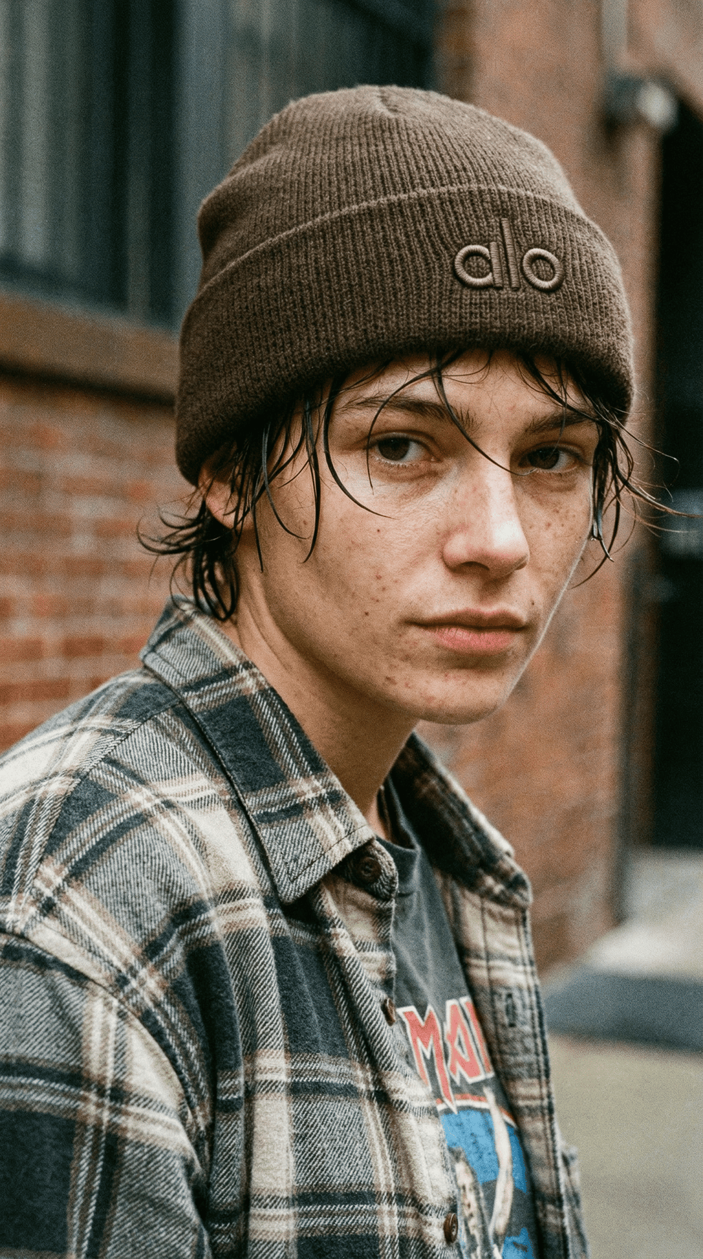 AI product shot of Notable Beanie - Espresso