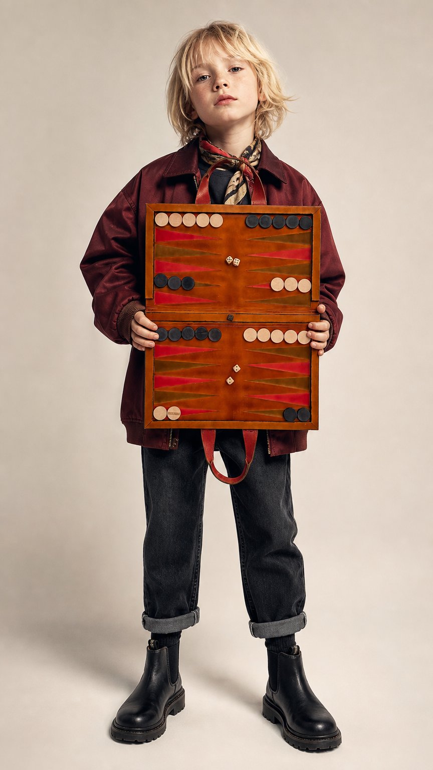 AI product shot of Drifter Backgammon Board