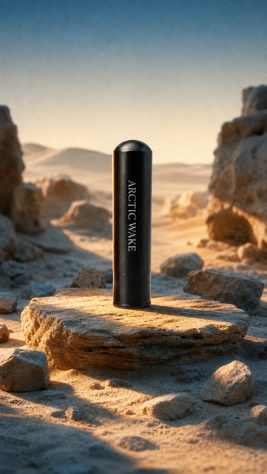 AI product shot of Arctic Wake — Cooling Inhaler