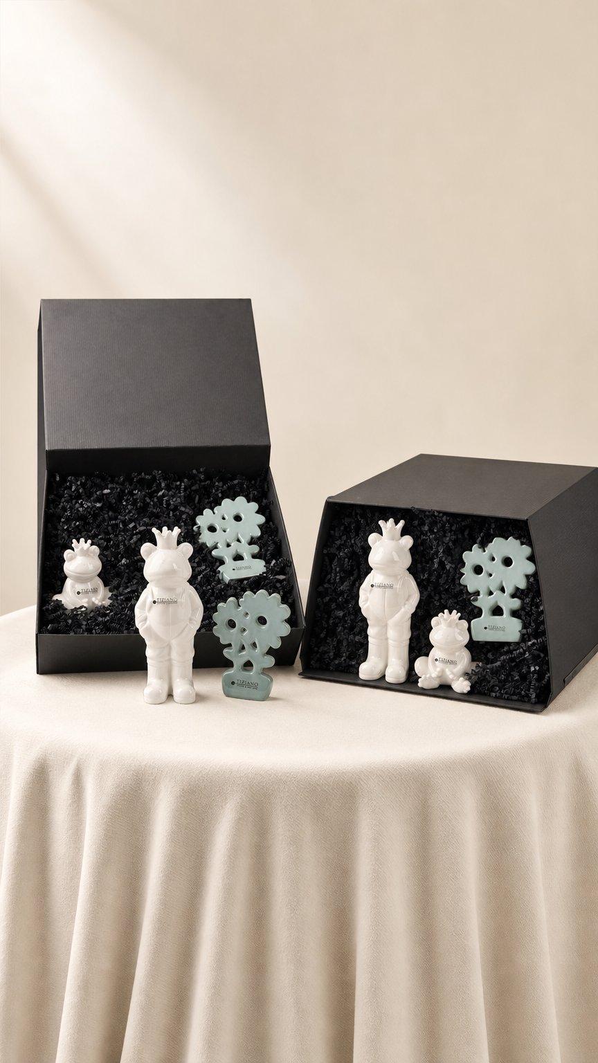 AI product shot of Geschenkbox L Frosch Vico+Blume Folina Prato