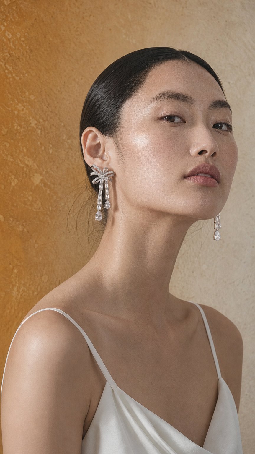 AI product shot of Cristy Drop Earrings