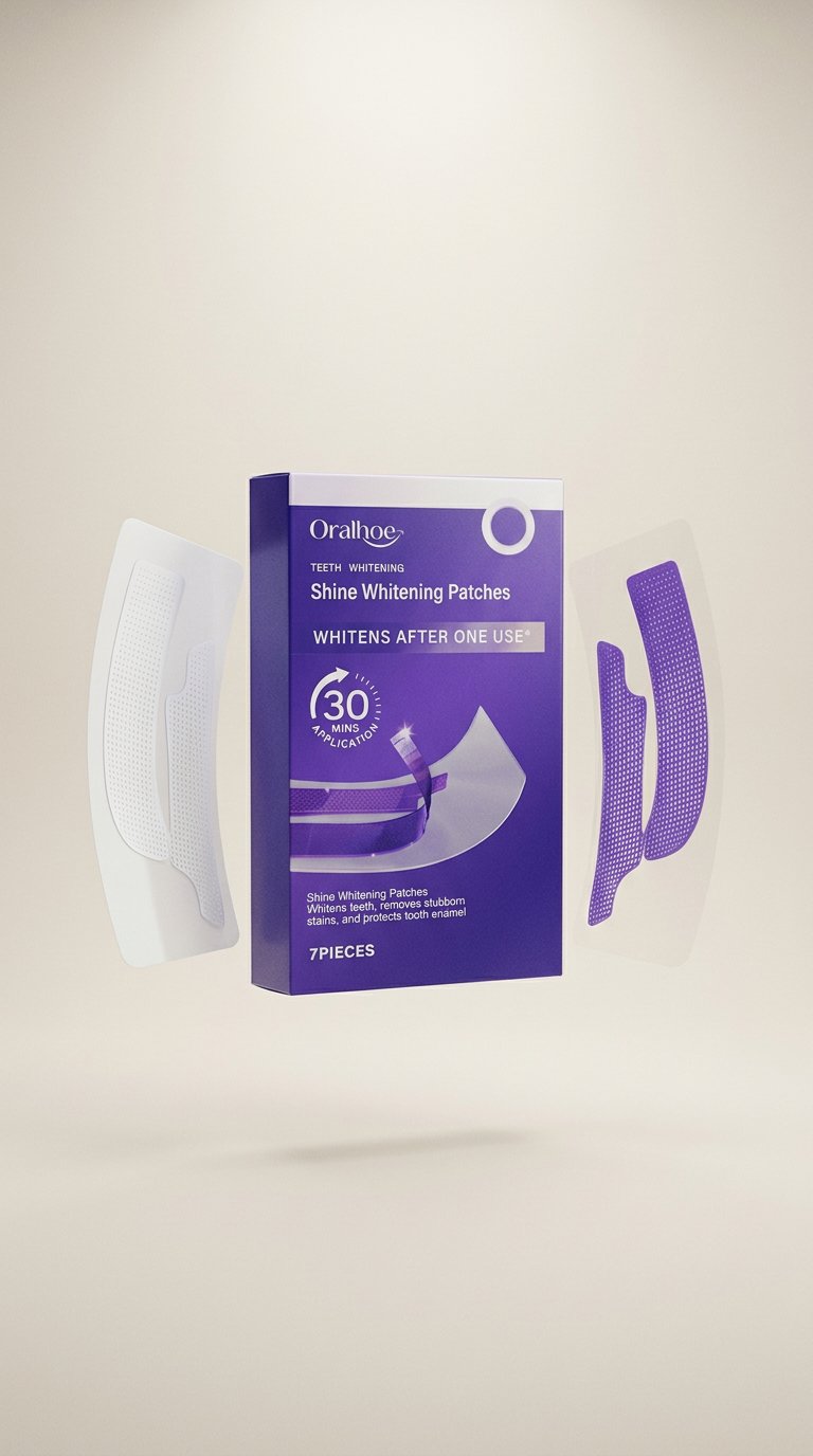 AI product shot of Oralhoe Shine Whitening Patches