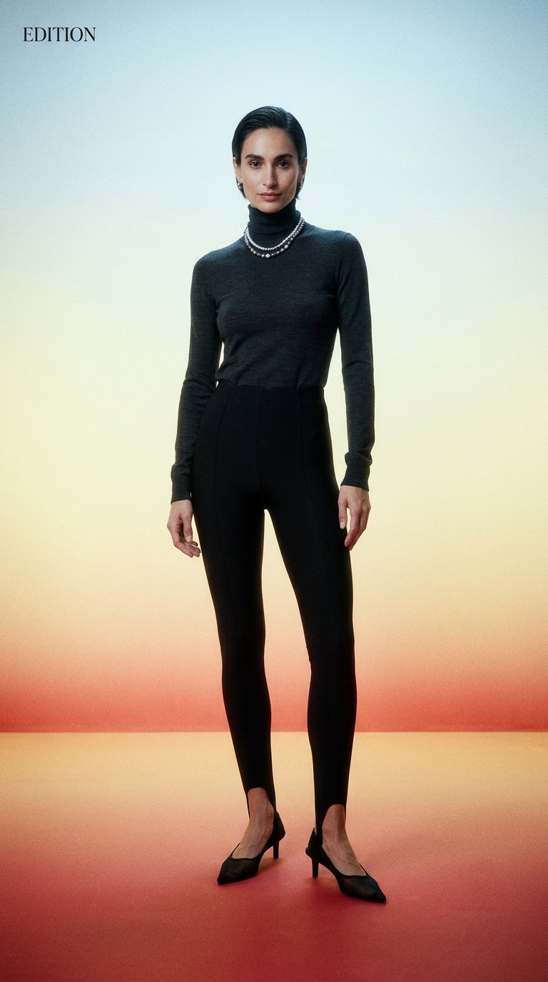 AI product shot of BYLOTTE Studios Legging - Uma Legging - Black