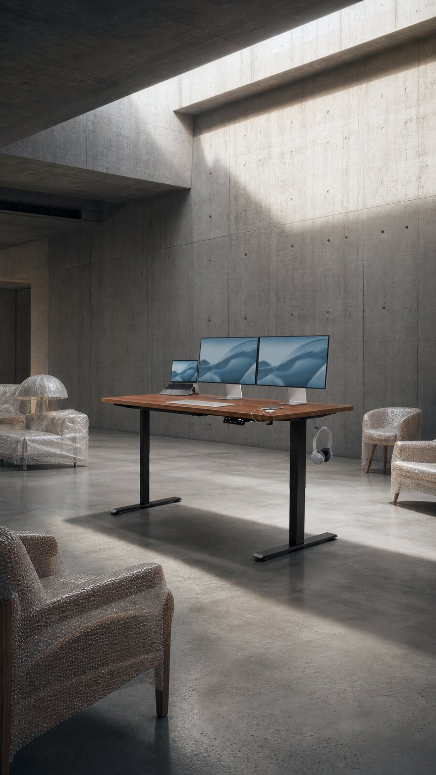 AI product shot of CleverDesk – Height-Adjustable Electric Standing Desk