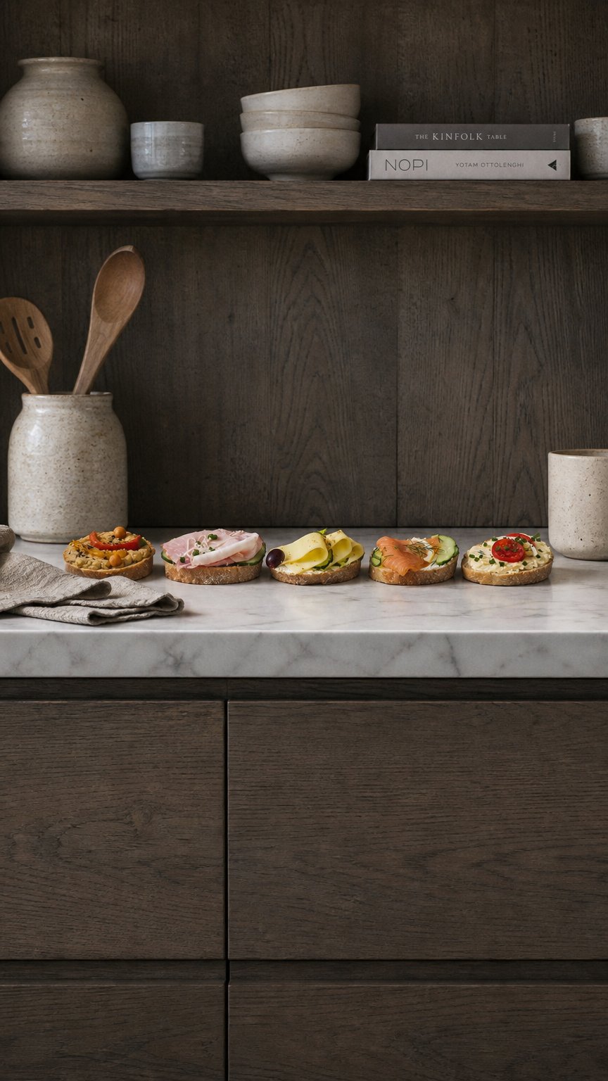 AI product shot of Canapés, Mix | 10 Stk. belegte Brötchen