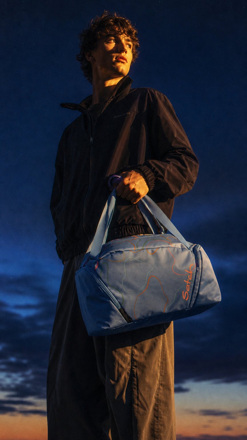 AI product shot of satch Sporttasche Vivid Blue