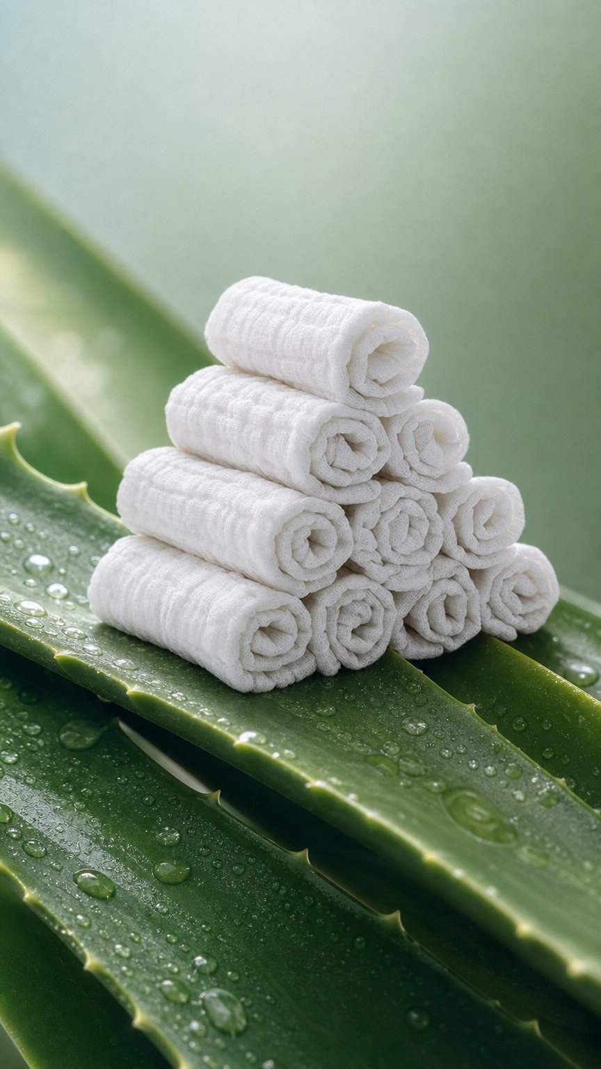 AI product shot of Muslin Facecloth