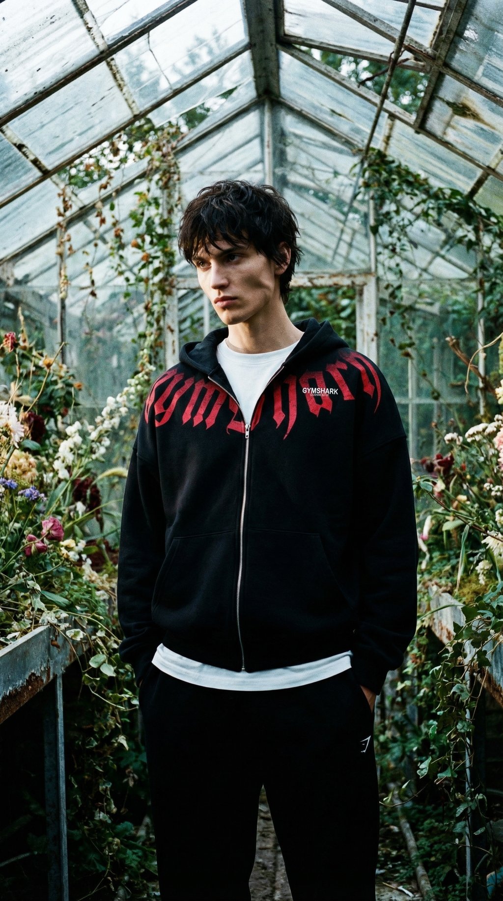 AI product shot of Fade Graphic Zip Up Hoodie