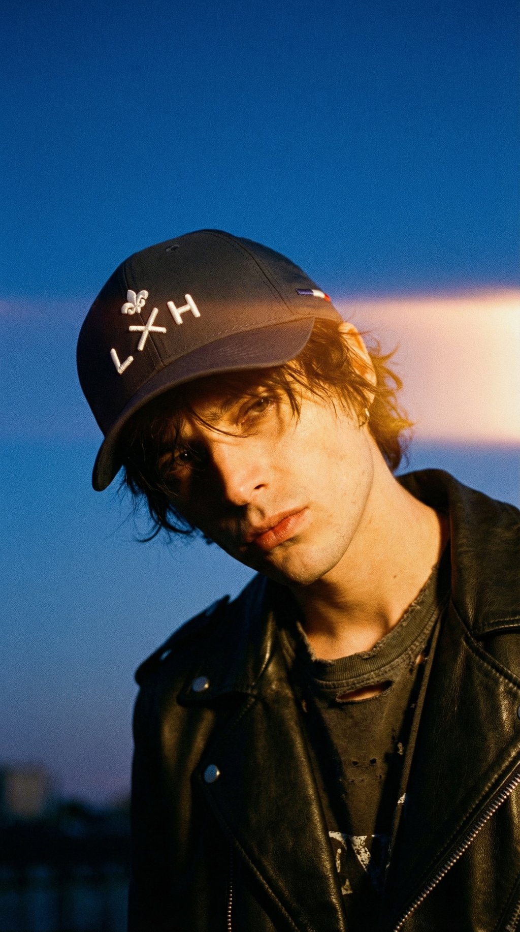 AI product shot of Navy Blue Nylon “Heritage” Cap