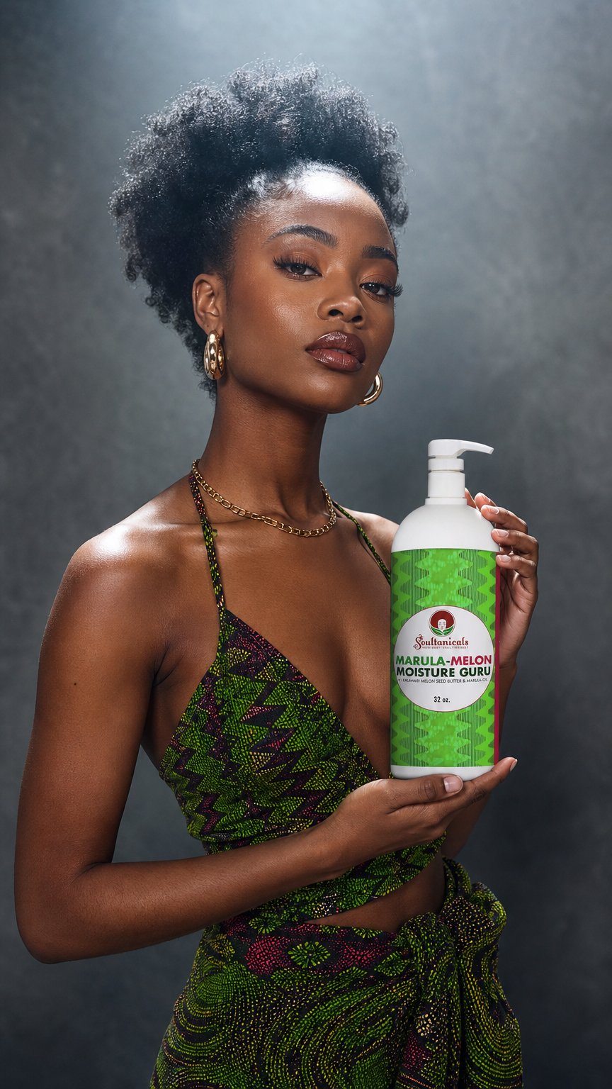 AI product shot of Marula-Melon Moisture Guru- SALON SIZE (Ships by 6/26)