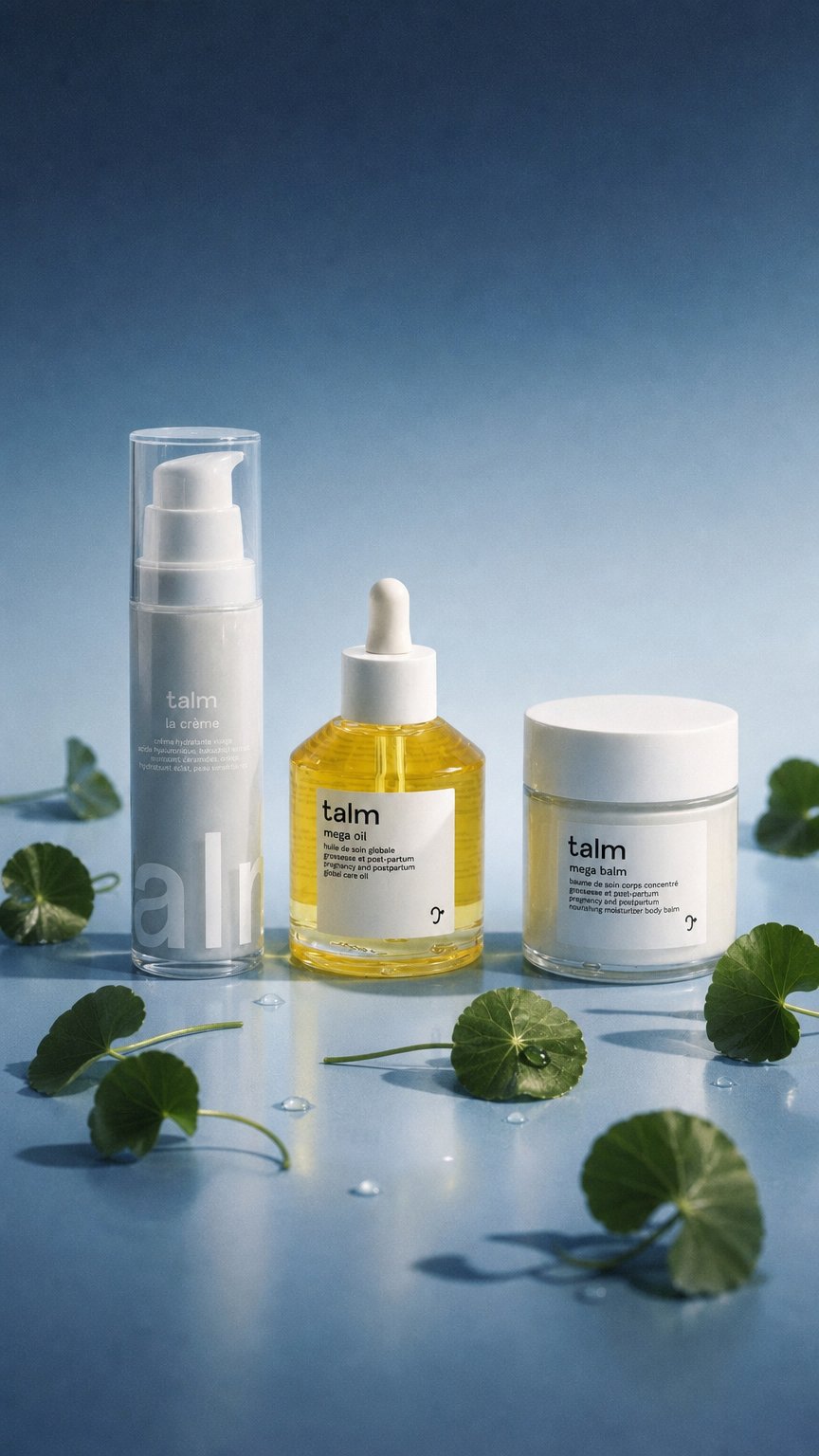 AI product shot of Le trio maternité maxi hydratation