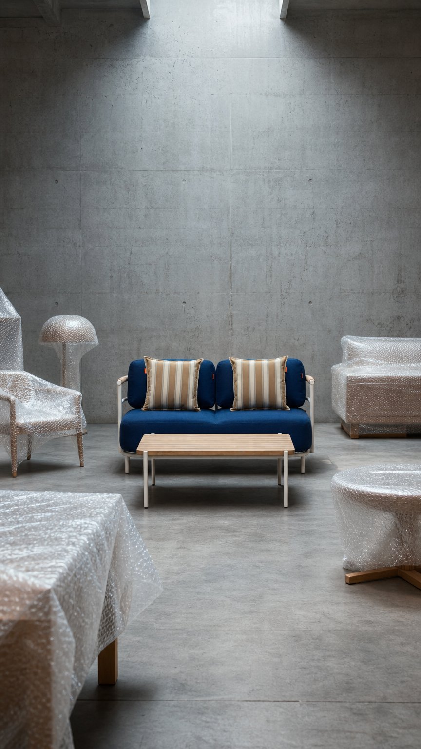 AI product shot of Reach the stars - Zestaw balkonowy | Sofa 2 os + stolik kawowy