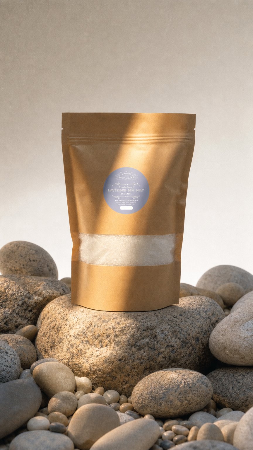 AI product shot of Spa Salt - Lavender & Sea Salt