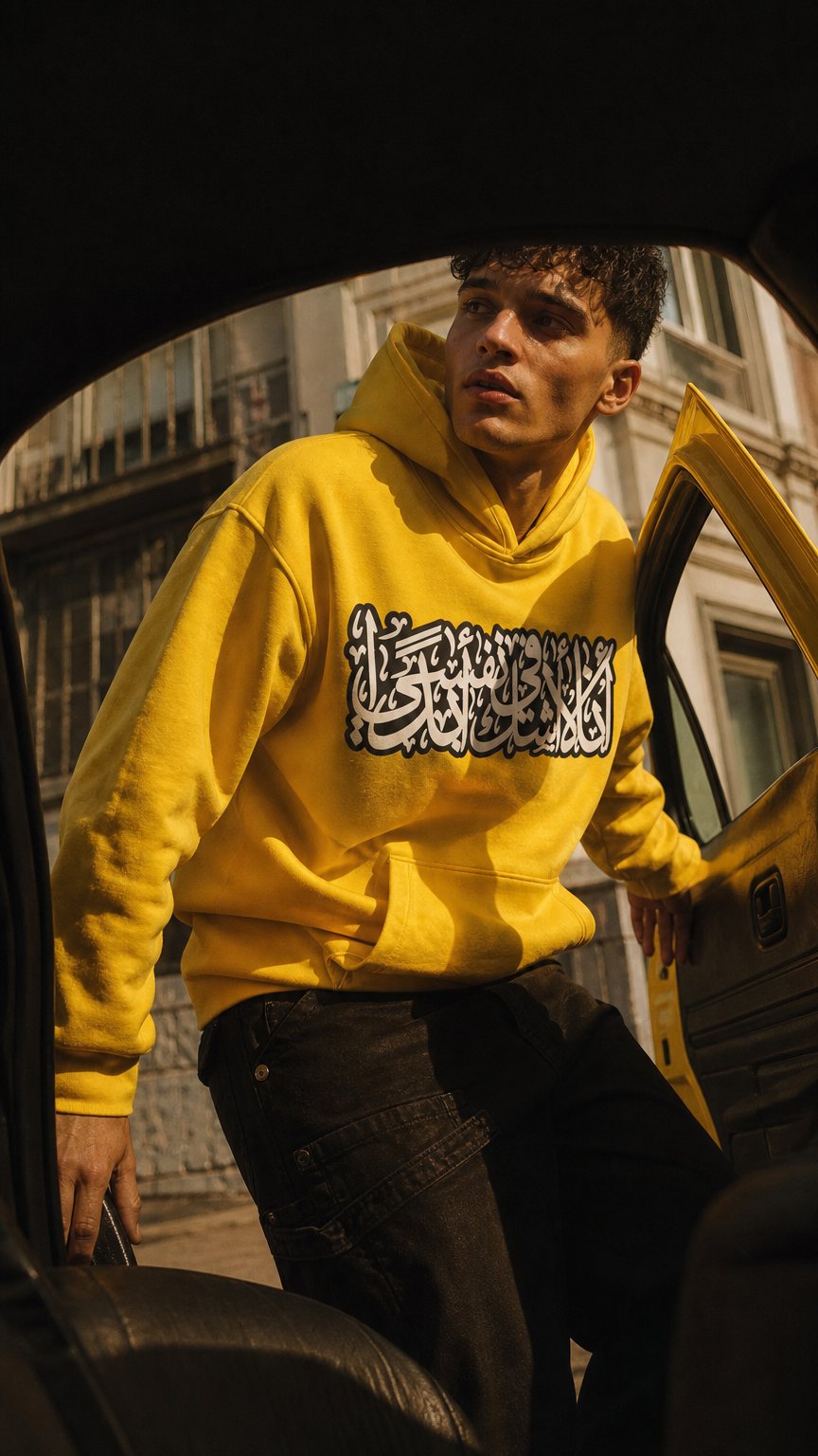 AI product shot of AL HAMDULILLAH - ASHHA HOODIE